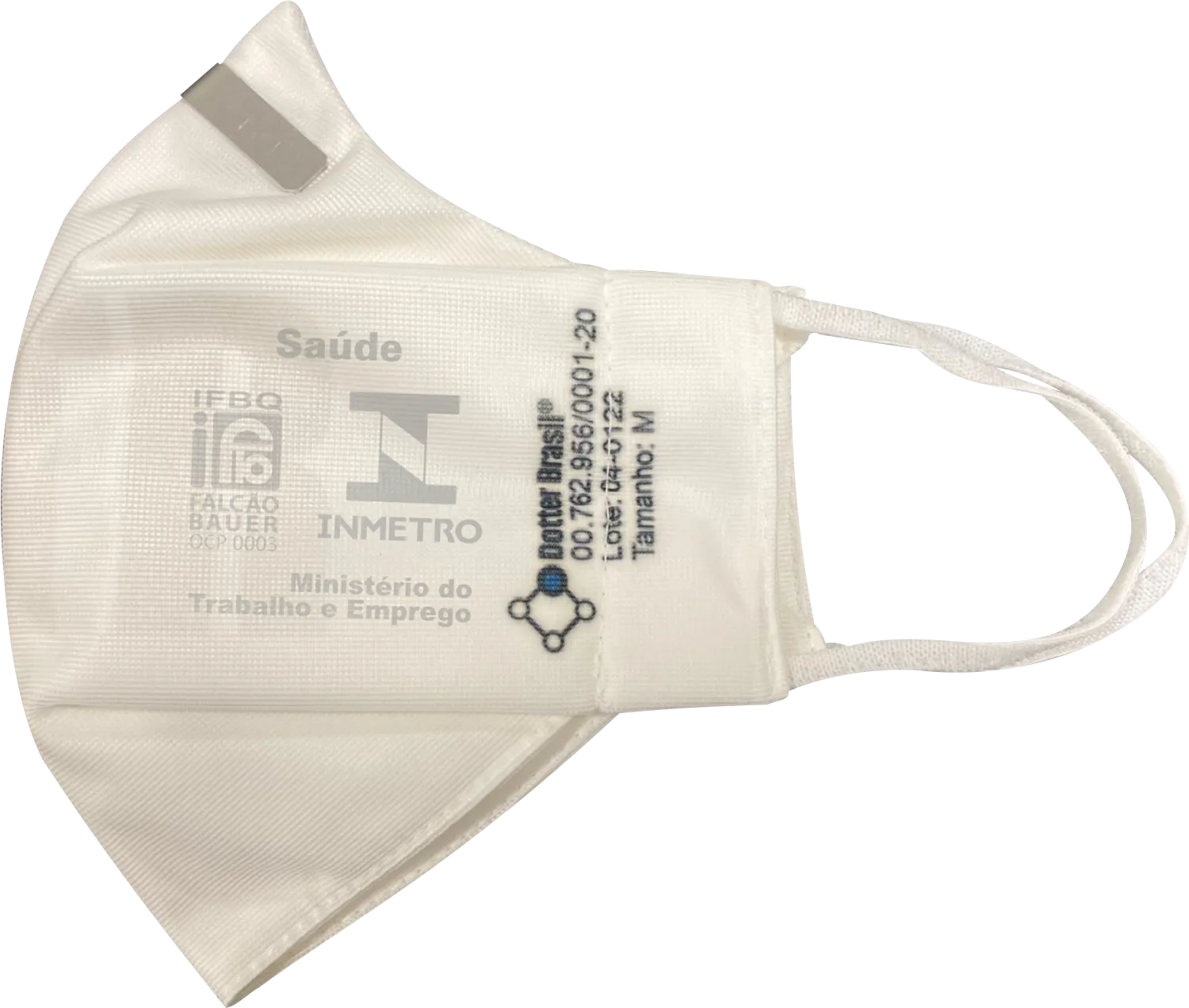 Máscara PFF2 N95 DTTR 3D PRO P Branca (7 uni)
