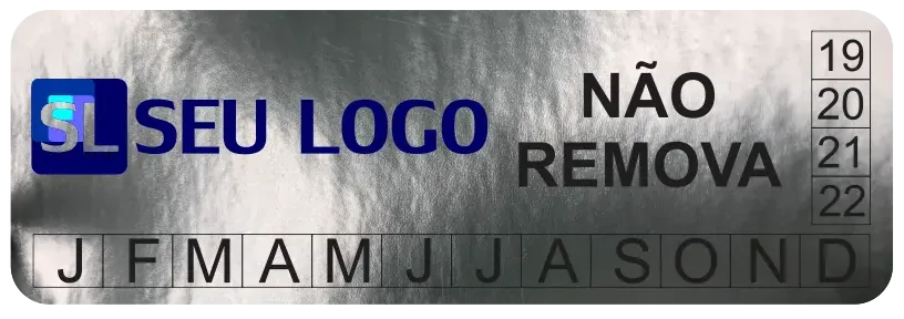 Lacre VOID Prata 19x20mm (1000 uni)